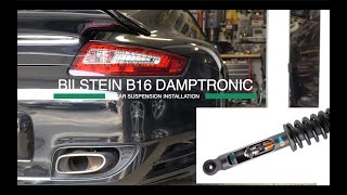 Porsche 997 turbo Bilstein B16 DampTronic Rear Install DIY part 2 [upl. by Htez]