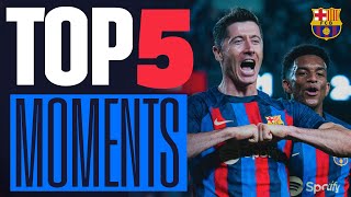 ROBERT LEWANDOWSKI PICKS HIS TOP 5 LA LIGA MOMENTS 🏆 [upl. by Norreht]