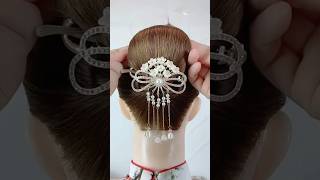 Cute crystal hair clips style hair hairstyle hairtutorial haircut haircare shorts shortvideo [upl. by Karia]