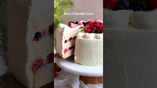 The Berry Chantilly Cake of your dreams soft moist and so berry yummy recipe cake berries 🍓 [upl. by Aihsiym]