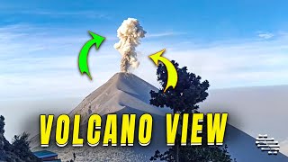 View of Fuego Volcano Eruption from Acatenango Volcano [upl. by Nonnel]