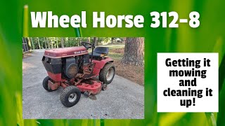 1985 Wheel Horse 3128 Garden Tractor revival Getting the blades working finishing up part 2 [upl. by Somerville522]