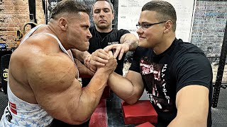 HULK BODYBUILDER VS SCHOOLBOY ARM WRESTLING 2023 [upl. by Pancho]