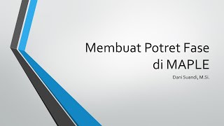 Membuat Phase Portrait dari sistem persamaan diferensial di Maple [upl. by Ahsinam]