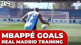 MBAPPÉ stuns with SPECTACULAR GOALS in REAL MADRID training ready to shine in LALIGA DEBUT [upl. by Ridan]