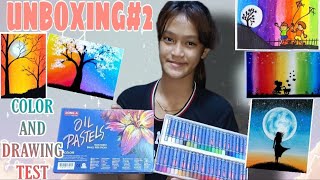 UnBoxing2 Pastel Oil Drawing Test SHOPPE DONGA PASTEL OIL [upl. by Naiviv815]