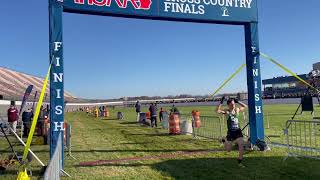 See Division 3 AllState boys cross the finish line at 2024 MHSAA LP cross country finals [upl. by Gelasias463]