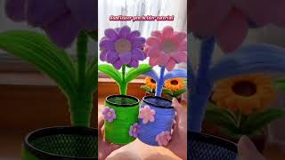 Handmade diy pipe cleaner flowers handmade diy gift diyflower diycrafts flowercraft flowers [upl. by Alliuqat]