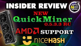 Nicehash FIRST QuickMiner RC with AMD GPU Support  Quick Miner 0533 RC 6600XT amp 3060 LHR Tested [upl. by Ailahk]