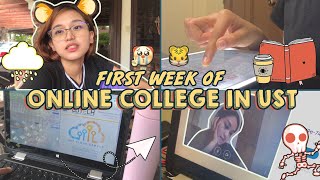 ust leapmed vlog 10 • first week of online classes organizing sched school works  kayne [upl. by Fanny]