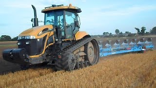 CAT Challenger MT765C ploughing with Lemken Diamant 11 [upl. by Lolly]