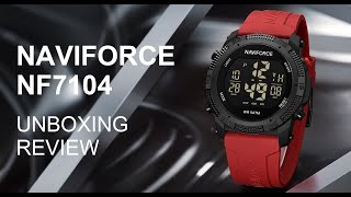 Unboxing Review Naviforce Watch NF7104 New ArrivalLCD Digital Movement Latest Design [upl. by Kalman]