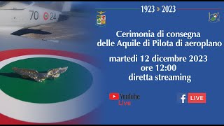 Cerimonia di consegna delle Aquile di Pilota di aeroplano dellAeronautica Militare [upl. by Earla]