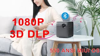 Xiaomi fengmi Smart Lite DLP Portable Projector 1080P Full HD 550 ANSI MIUI TV With Wifi Android 3D [upl. by Jenilee]