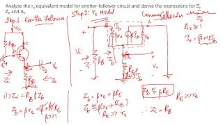 Emitter follower re model Few Minutes Learning [upl. by Anella]