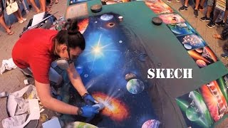 GIANT GALAXY Spray paint 3D picture [upl. by Greenes]