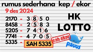 PREDIKSI HK 9 DESEMBER 2024  PREDIKSI HK LOTTO  BOCORAN HK MALAM INI [upl. by Oneida]