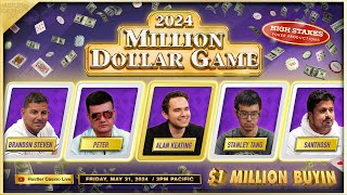 1 MILLION BUYIN Alan Keating Tom Dwan Santhosh amp Peter 10002000  MILLION DOLLAR GAME [upl. by Ivatts875]