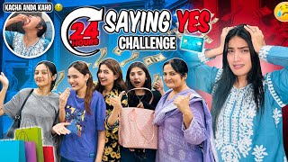 EXTREME SAYING YES CHALLENGE WITH SISTROLOGY FAMILY FOR 24 HOURS 😫🤢 [upl. by Ezekiel782]