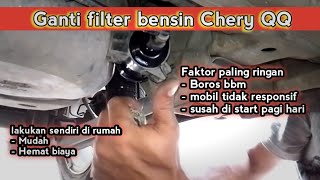 Chery QQ ganti filter bensin Avanza  edisi ngirit [upl. by Felt]