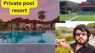 Sarasiruham resort udaipur  private pool villa  Lakeview resort  Near ekling ji  udaipur vlog [upl. by Wack608]