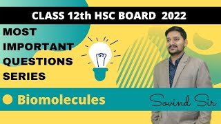 MOST IMPORTANT QUESTIONS  BIOMOLECULES  CLASS 12  SOVIND SIR  ALL ABOUT CHEMISTRY [upl. by Esinal]