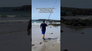 Ground cast extreme Surfcasting in France Bait clipped surfcasting fishing viralvideo [upl. by Maurizia]