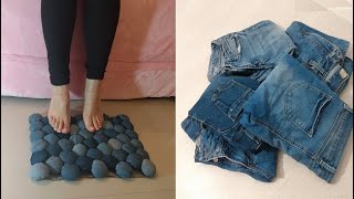 hacer tapetes  alfombras con jeans usados 3 [upl. by Effie56]