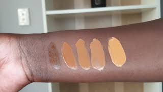 LA Girl Pro Coverage Illuminating Foundation Swatches Dark Medium Tan shades [upl. by Bozovich]