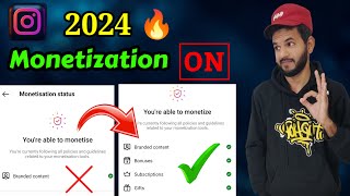 Instagram Monetization 2024  Instagram se paisa kaise kamaye  Instagram monetization enable 2024 [upl. by Aenej605]