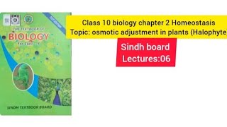 Class 10 biology chapter 2 Homeostasis topic Osmotic adjustment in plants Halophyte mesophytes [upl. by Dnalrah]