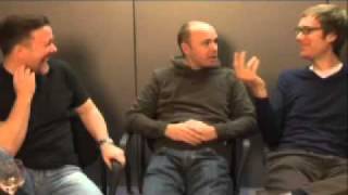 Ricky Gervais Stephen Merchant and Karl Pilkington talk about the Ricky Gervais Show [upl. by Bibbie]