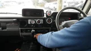 1991 LJ78 Toyota Landcruiser 3B Turbo H55F Manual Driving [upl. by Strohbehn]