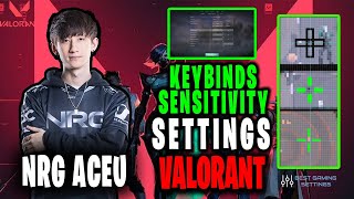 NRG Aceu Valorant Settings Sensitivity Keybinds Crosshair and Setup Updated 2021 [upl. by Berky]