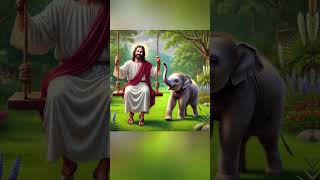 Jesus and friend 🐘jesus edit ai story chatgpt  short 30 [upl. by Tracey]