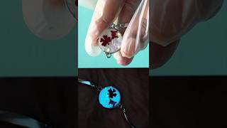 DIY GlowintheDark Bracelet with Real Rose Petals  Resin Art Tutorial shorts just2pour [upl. by Yedorb]