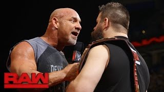 Goldberg joins the debut installment of quotThe Kevin Owens Showquot Raw Jan 2 2017 [upl. by Etti]