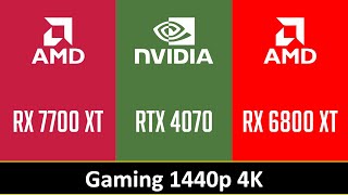 RX 7700 XT vs RTX 4070 vs RX 6800 XT [upl. by Epoh]