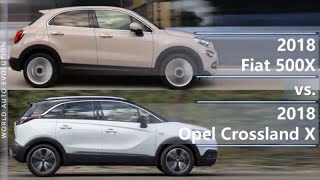 2018 Fiat 500X vs 2018 Opel Crossland X technical comparison [upl. by Gilder]