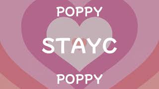 STAYC  POPPY Color Coded Lyrics [upl. by Airelav855]