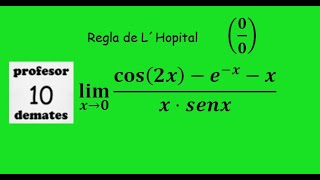 limites regla de L´Hopital 9 [upl. by Hammer659]