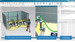 Siemens Tecnomatix Process Simulate Virtual commissioning siemensplm tecnomatix universalrobots [upl. by Diantha]