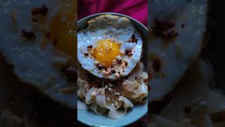 ricenoodle spicynoodles chillioil egg peanut recipe shorts noodleasmr asmr cooking [upl. by Artinahs]