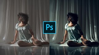 SIMPLE CINEMATIC COLOR GRADING IN PHOTOSHOP  Cinematic Color Grading Made Easy [upl. by Schreck]