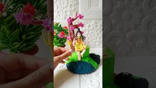 Shiv ji making with clay 📿Har har Mahadev🙏diy clay pakorascraftworld [upl. by Adran]