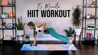 15 Minute HIIT Workout at Home  HIIT Workout for Women [upl. by Otte]