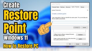 How to Create System Restore Point Windows 11  How to Restore Windows 11 [upl. by Eatnoid]