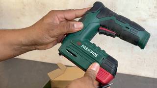 Test the Parkside® Pat 4 D6 4V cordless stapler  12 euro lidl [upl. by Donella]