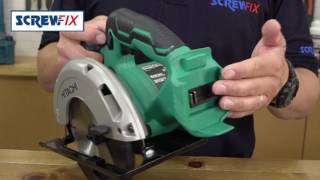 Screwfix  HITACHI C18DGLW4 165MM 18V LIION CIRCULAR SAW  BARE [upl. by Domenico]