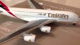 Herpa Emirates Airbus A380 1500 Model UNBOXING [upl. by Yrahca]